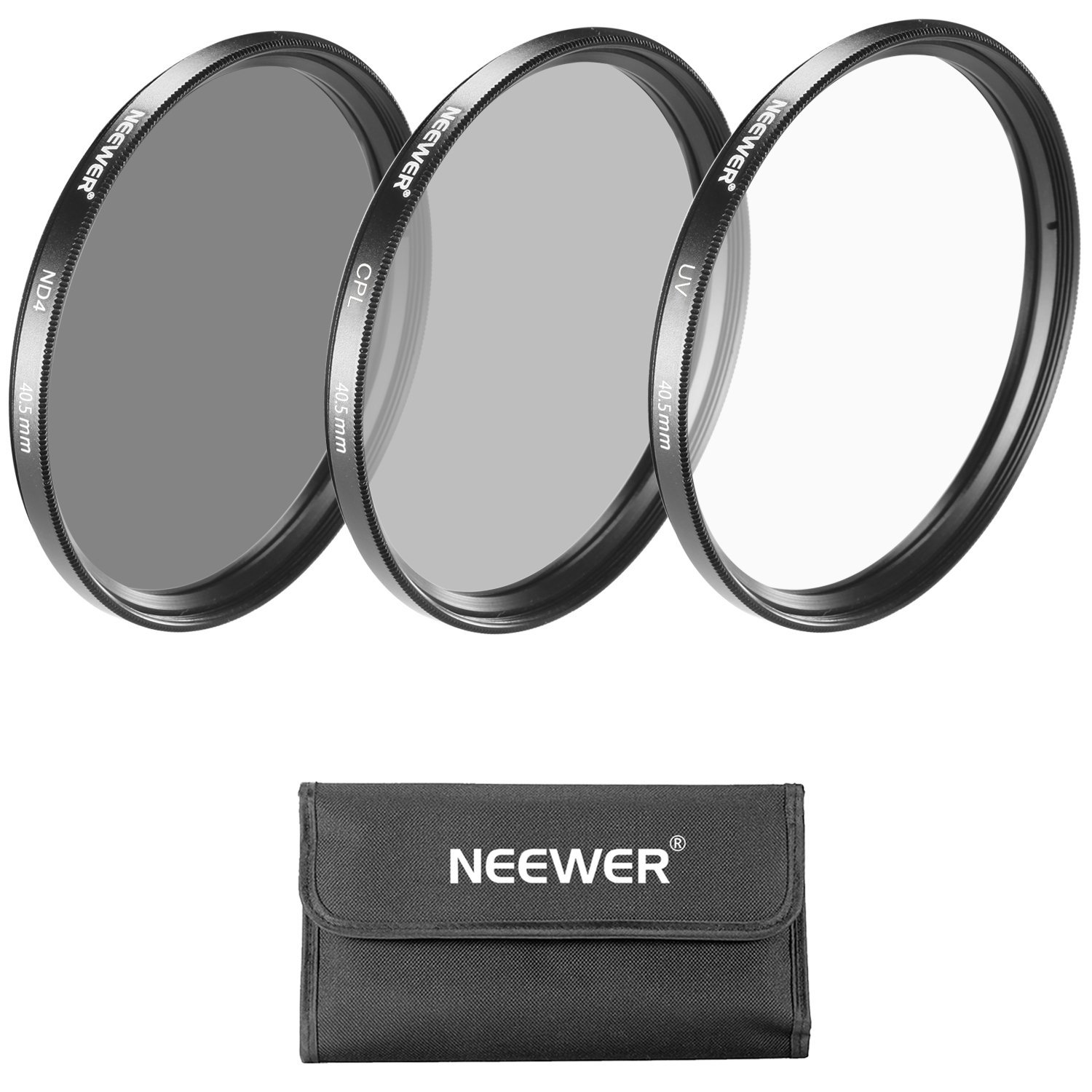 Neewer 40.5MM Lens Filter Kit(UV+CPL+ND4) with Filter Pouch for Sony A6000, NEX  - $26.99