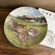 Edwin Knowles The Quail 1987 Decorative Plate Vintage Bird - $222.73 MXN