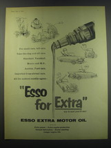 1957 Esso Extra Motor Oil Ad - Esso for Extra - $18.49