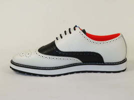 Men's Shoes The Priority L TAYNO Leather Wingtip Dressy Sneaker White/Black image 4