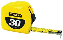 NEW Stanley 30-464 Tape Rule With Polymer Coated Blade, Yellow, 1" x 30' 7771686 - $32.99