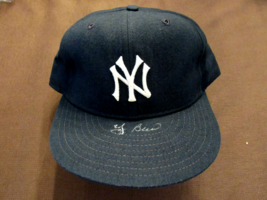 YOGI BERRA WSC MVP NEW YORK YANKEE SIGNED AUTO VINTAGE NEW ERA PRO MODEL... - £311.49 GBP