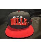 Chicago Bulls Snapback Hat New Era 9Fifty Fuzzy Red Letters HWC NBA Cap - $22.95