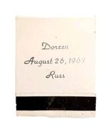 Doreen Russ Wedding Vintage Matchbook August 26 1967 Matches Unstruck E19D - $367.78 MXN