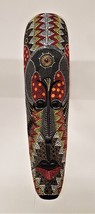 Vintage Hand Carved Bal Mask Hand Painted Carved Traditional Indonesian ... - $79.19
