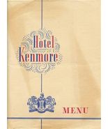 Hotel Kenmore Menu Boston Massachusetts 1945 - $17.82