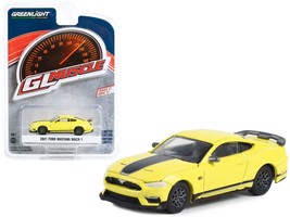 2021 Ford Mustang Mach 1 Grabber Yellow with Black Stripes &quot;Greenlight M... - $36.49