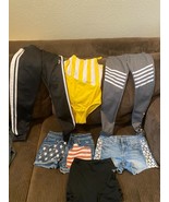 Justice Clothes 3 shorts, 1 swimsuit, 2 pants Size 10 and 8 - £9.27 GBP