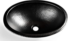 17-Inch Hand-Hammered Oval Drop-In Bathroom Sink By Monarch Abode (19103). - £58.97 GBP