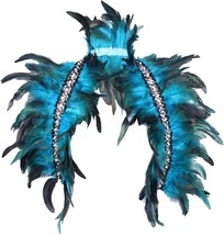Women&#39;s Feathers Shawl Scarf Fashion Punk Gothic Halloween Carnival Part... - £28.92 GBP