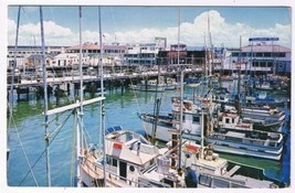 California Postcard San Francisco Fisherman&#39;s Wharf Lagoon Fishing Fleet Boats - £2.33 GBP