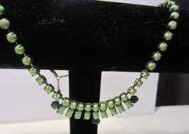 Fossil Brand Green Prong stone Necklace it glows - $38.00