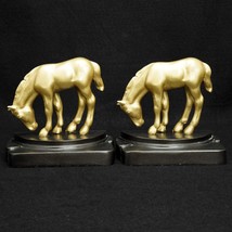Art Deco Grazing Pony Bookends circa 1930 - $241.88