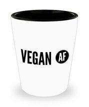 Funny Shot Glass for Vegan 1.5oz - VEGAN AF - Vegetarian Birthday Gift for Frien - £10.26 GBP