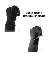 UNDER ARMOUR NEW MEN&#39;S COMPRESSION SHIRT HEATGEAR ACTIVE WEAR BLACK &amp; GR... - $34.12 CAD