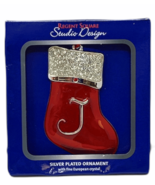 Regent Christmas Stocking Ornament with fine European Crystal Monogram L... - £15.25 GBP