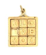 Dankner Vintage 14K Yellow Gold “I Love You” Sliding Puzzle Charm - €5.956,56 EUR