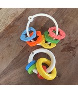 2 Vintage FISHER PRICE Teething/Rattle RING BABY RATTLE - 1977&amp;1982 - €10,42 EUR