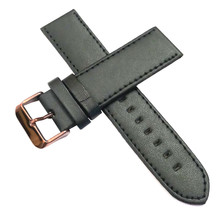 22mm Genuine Leather Watch Band Strap Fits Vitimer Super Oc EAN Black Pin-W126 - $13.00