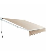 8 x 6.6 Feet Patio Retractable Awning with Manual Crank Handle-Beige - C... - €161,19 EUR