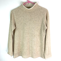 L.L.Bean Turtleneck Long Sleeve Teddy Sweater Oatmeal Women Size Small Regular - £36.18 GBP