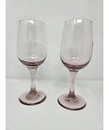 2 Blush Peach Stem 7&quot; Wine Glasses - £13.44 GBP