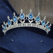 Luxury Vintage Baroque Tiara Crown For Bride Fairy Queen Crystal Wedding Fashion - £20.67 GBP