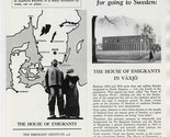 The House of Emigrants Vaxjo Sweden Brochure - £14.24 GBP