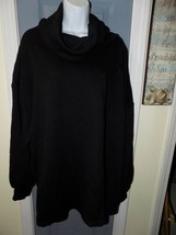 Ava &amp; Viv Black Leisure Tunic Sweatshirt Size 3X (24W/26W) Women&#39;s NEW - £31.97 GBP
