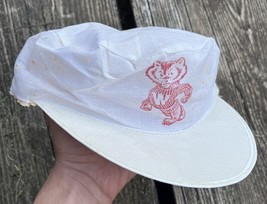 Vintage Wisconsin Badgers Cotton Hat W/ Badger “Go Big Red” Rare (Stained) - $212.37 MXN