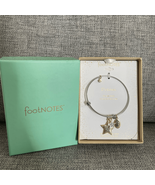 NIB New in Gift Box Footnotes Dream Silver Plated Expandable Bracelet Gift - $22.97 CAD