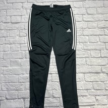 Adidas Womens Jogger Training Pants Size M Charcoal Gray Trio Ankle Zip ... - $29.65