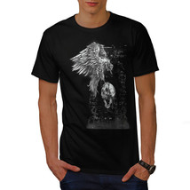 Wellcoda Eagle Skull Death Horror Mens T-shirt, Evil Graphic Design Printed Tee - £14.70 GBP+