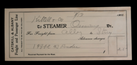 Catskill &amp; Albany Freight and Passenger Line Steamer Receipt of Payment ... - $19.99