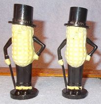Planters Mr. Peanut Salt and Pepper Shaker Set Made USA Pyro Hard Plasti... - $13.95