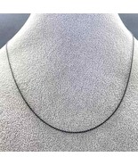 Black Rhodium Plated Rolo or Rope or Snake Chains 16&quot;-20&quot; - $297.73 MXN+