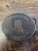 Proud To Be A Shitkicker Kolesco Belt Buckle Limited Brass T10 - $19.25