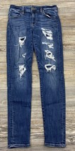 American Eagle Jegging Jeans Size 6 Next Level Stretch Cotton Blend Dest... - $14.85