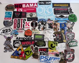 Shot Show Lot of 50 Stickers Decals Palmetto PSA Troy Geissele Aimpoint ... - $49.49
