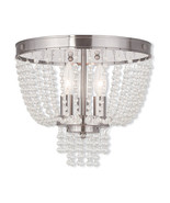 Livex Valentina 3 Light Flush Mount In Brushed Nickel - $585.71