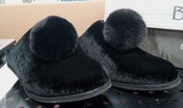 BEARPAW Women&#39;s Tango Black Slippers Size 5 | Tp12 - £12.89 GBP