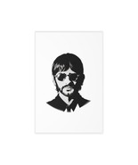 Personalized Beatles Wall Decal - Ringo Starr Illustration - Black and W... - £23.84 GBP+