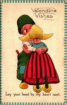 Dutch Comic Valentine Valendine Vishes Wishes 1910s DB Postcard  - £3.11 GBP