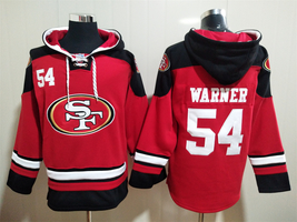 Fred Warner #54 San Francisco 49ers Scarlet Lace-Up Pullover Hoodie - £60.36 GBP