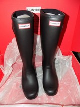 Hunter Original Tour Packable Black Rain Boots Size 11 Women&#39;s New - £101.19 GBP