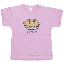 NWT Pipsqueaks David Goliath Pink &quot;Cutie Pie&quot; Toddler 100% Cotton Girl Tee S (4) - £8.01 GBP