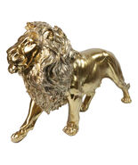 Large Gold Finish African Safari Regal Lion King of The Jungle Figurine ... - $160.86 CAD