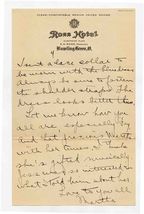 Ross Hotel Bowling Green Ohio Letterhead Handwritten Letter 1920's - $17.82