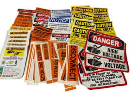 Lot 200+ Mixed Safety Electrician Voltage Danger Warning OSHA Caution St... - £28.90 GBP