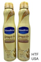 2 Vaseline Spray &amp; Go Moisturizer Pure Oat Extract Lotion 6.5 oz Each New - £54.52 GBP